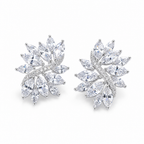 Brinco De Zirconia Noiva Festa Madrinha Casamento Prata Fixo