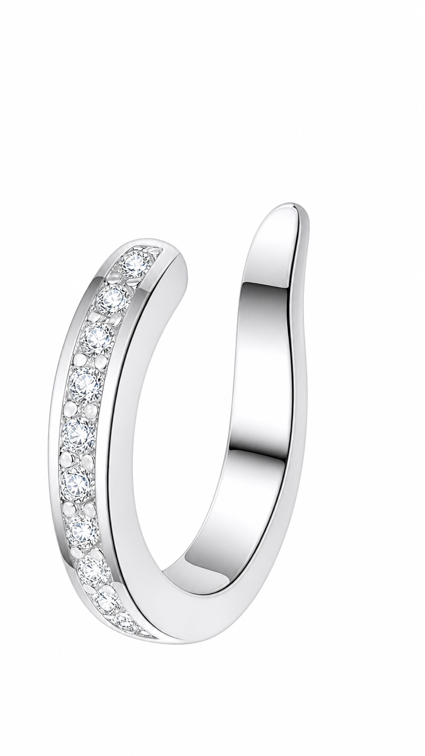 Piercing Argola Falso Fake Pressão Pedra Zircônia Orelha