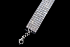 Colar Gargantilha Chocker Noiva Strass Prata Cristal Larga