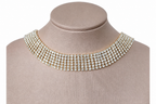 Colar Gargantilha Chocker Noiva Strass Prata Cristal Larga