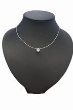 Colar Gargantilha Pedra Zirconia Prata Ponto De Luz Nylon