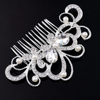 Arranjo Enfeite Cabelo Noiva Strass Perola Prata Debutante