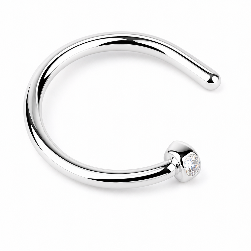 Piercing Nariz Argola Falso Fake Dourado Prata Preto Rosa