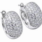 Brinco Argola Pedra Zirconia Prata Unissex Antialérgico