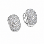 Brinco Argola Pedra Zirconia Prata Unissex Antialérgico