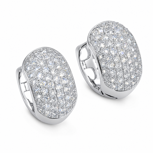 Brinco Argola Pedra Zirconia Prata Unissex Antialérgico