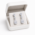 Brinco Noiva Pedra Zirconia Prata Gota Debutante Pequeno