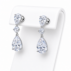 Brinco Noiva Pedra Zirconia Prata Gota Debutante Pequeno