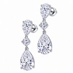 Brinco Noiva Pedra Zirconia Prata Gota Debutante Pequeno