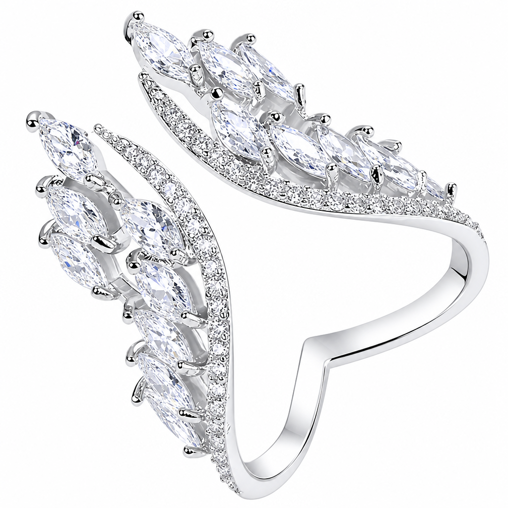 Anel Noiva Pedra Zirconia Festa Prata Ou Dourado Casamento