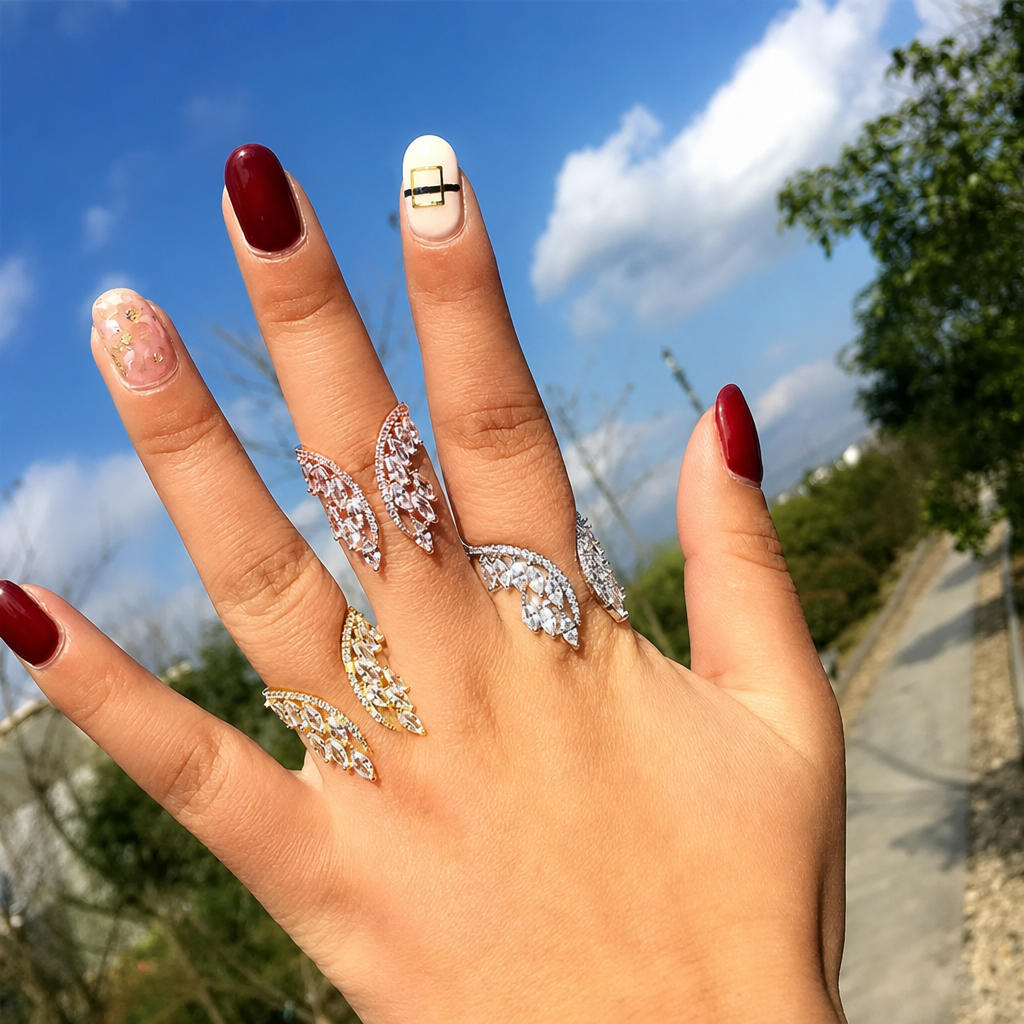 Anel Noiva Pedra Zirconia Festa Prata Ou Dourado Casamento