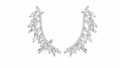 Brinco Ear Cuff Noiva Pedra Zirconia Prata Festa Debutante