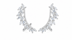 Brinco Ear Cuff Noiva Pedra Zirconia Prata Festa Debutante