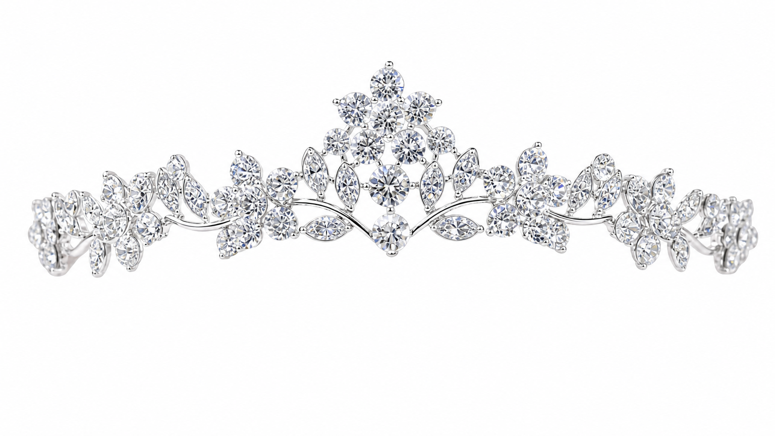 Coroa Dama De Honra Daminha Strass Prata Debutante Noiva