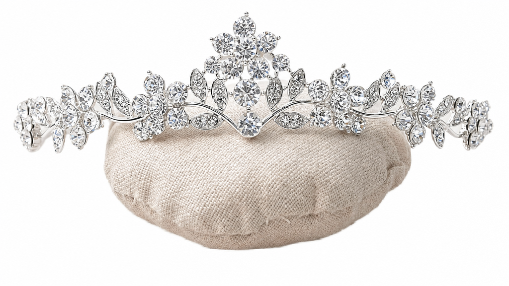Coroa Dama De Honra Daminha Strass Prata Debutante Noiva