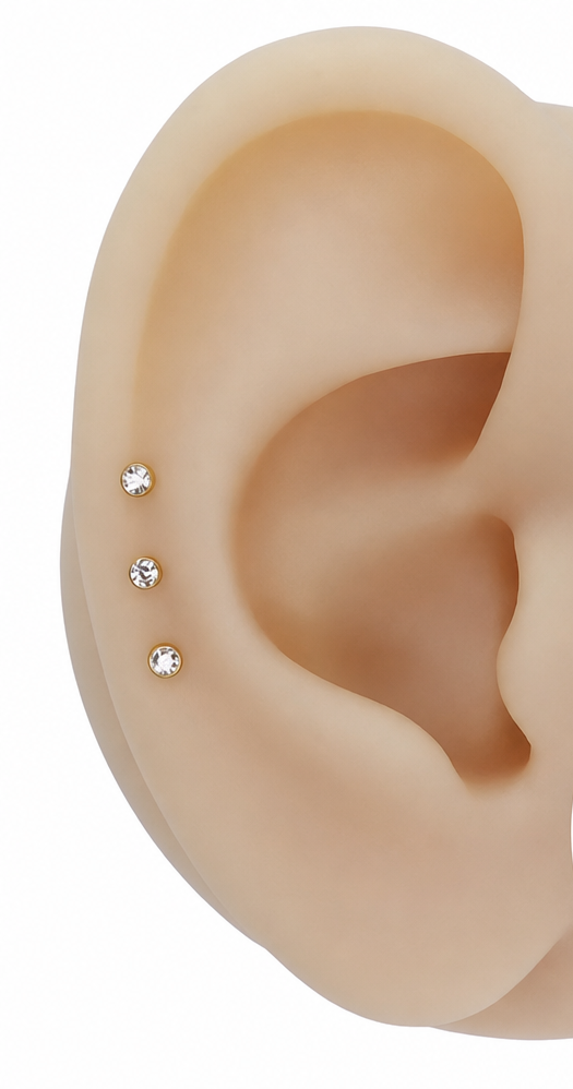 Piercing Orelha Mini Ponto De Luz Australiano Aço Cirúrgico