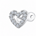 Piercing Microdermal Zirconia Pedra Coração Estrela Cruz Flo