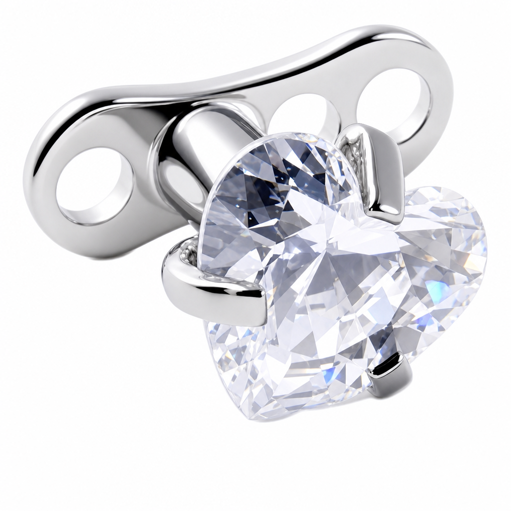 Piercing Microdermal Zirconia Pedra Coração Estrela Cruz Flo