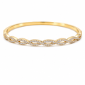 Pulseira Bracelete Dourada F Ouro 18k Zirconia Semi Joia