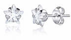 Brinco Pedra Zirconia Estrela Prata 925 Legítima 5 Mm