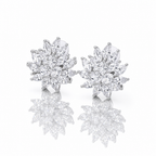 Brinco De Pressão Com Zirconia Noiva Casamento Prata Fixo