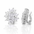 Brinco De Pressão Com Zirconia Noiva Casamento Prata Fixo