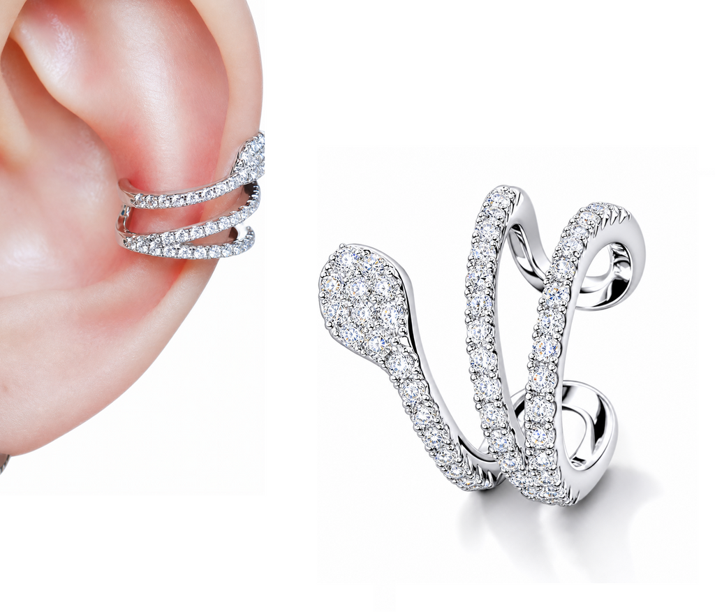 Piercing Argola Falso Fake Pressão Pedra Zircônia Orelha
