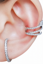 Piercing Argola Falso Fake Pressão Pedra Zircônia Orelha