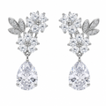Brinco Noiva Pedra Zirconia Prata Festa Debutante Luxo