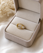 Piercing De Argola Falso Fake Dourado Pedra Zirconia F. Ouro
