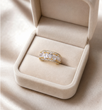Piercing De Argola Falso Fake Dourado Pedra Zirconia