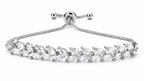 Pulseira Bracelete Prata Zircônia Noiva Debutante Festa