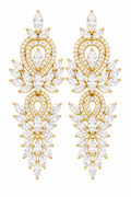 Brinco Noiva Pedra Zirconia Dourado Debutante Grande