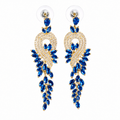 Brinco Noiva Zirconia Dourado Festa Formatura Madrinha Azul