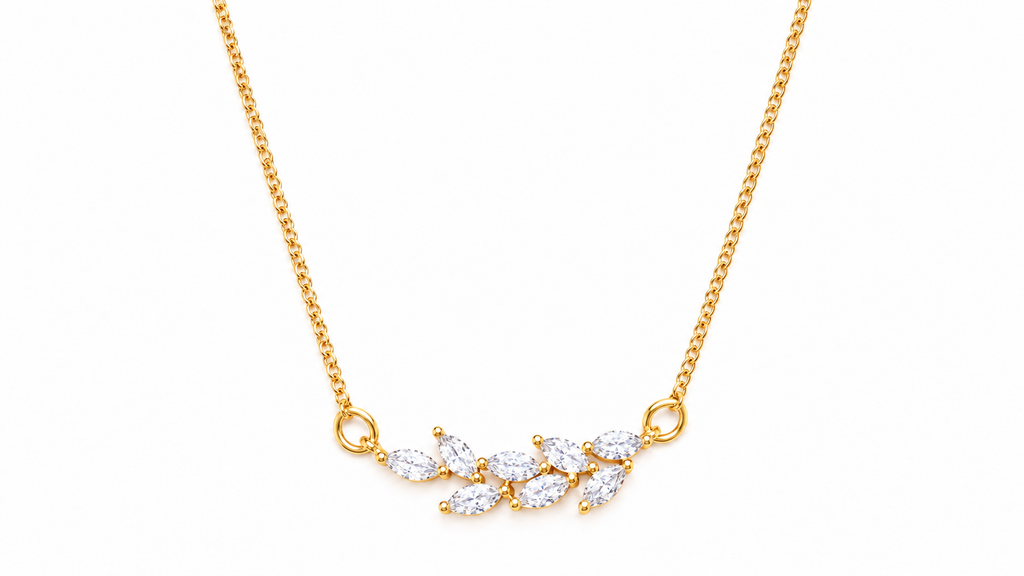 Colar Noiva Pedra Zirconia Dourado F Ouro 18k Semijoia