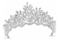 Coroa Tiara Cabelo Noiva Strass Prata Debutante Formatura