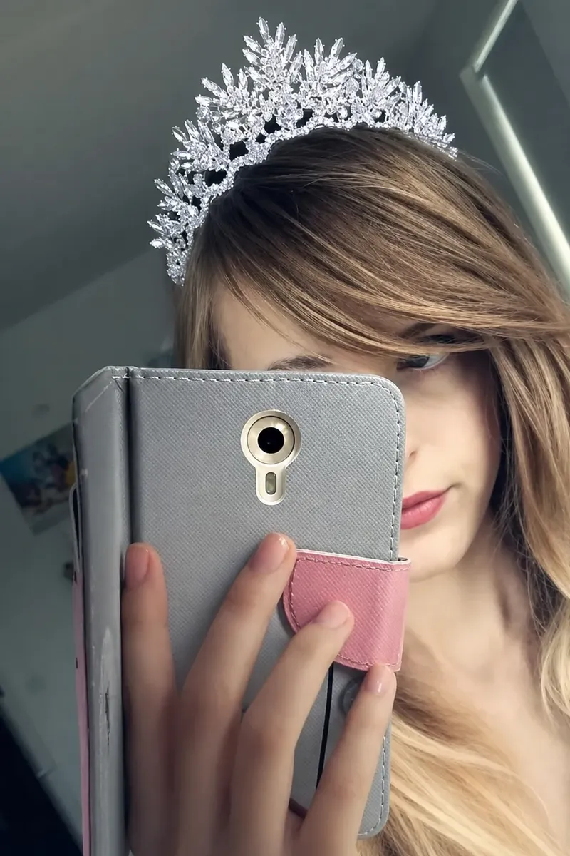 Coroa Tiara Cabelo Noiva Strass Prata Debutante Formatura