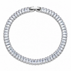 Pulseira Bracelete Prata Com Pedra Zircônia Noiva Debutante