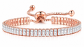 Pulseira Bracelete Dourada Rosê Com Zircônia Noiva Debutante