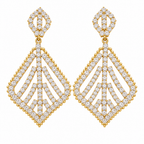 Brinco De Strass Noiva Dourado Pendurado Festa Debutante