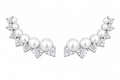 Brinco Ear Cuff Noiva Zirconia Perola Prata Festa Debutante