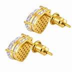 Brinco Zirconia Gota Dourado Dama Daminha F. Ouro Luxo