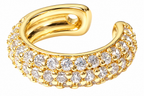 Piercing De Argola Falso Fake Dourado Pedra Zirconia F. Ouro