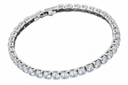Pulseira Bracelete Prata Com Zircônia Noiva Debutante