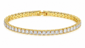 Pulseira Bracelete Riviera Zircônia Noiva Dourada Debutante