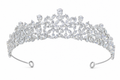 Coroa Tiara Porta Coque Cabelo Noiva Prata Pedra Zirconia