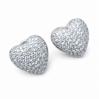 Brinco Noiva Festa Coração Pedra Zirconia  Folheado Ouro 18k