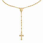 Colar Terço Noiva Dourado Perola Delicado Folheado A Ouro 18