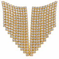 Brinco Ear Cuff Franja Noiva Pedra Zirconia Dourado Festa
