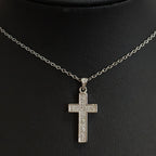 Colar Gargantilha Cruz Crucifixo Noiva Zirconia Prata